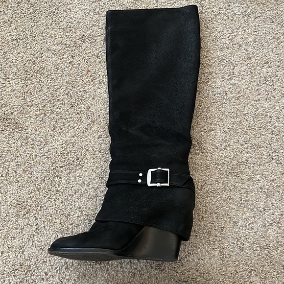 Vince Camino Black Wedge Boots - Picture 2 of 6